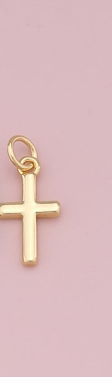 Gold cross charm