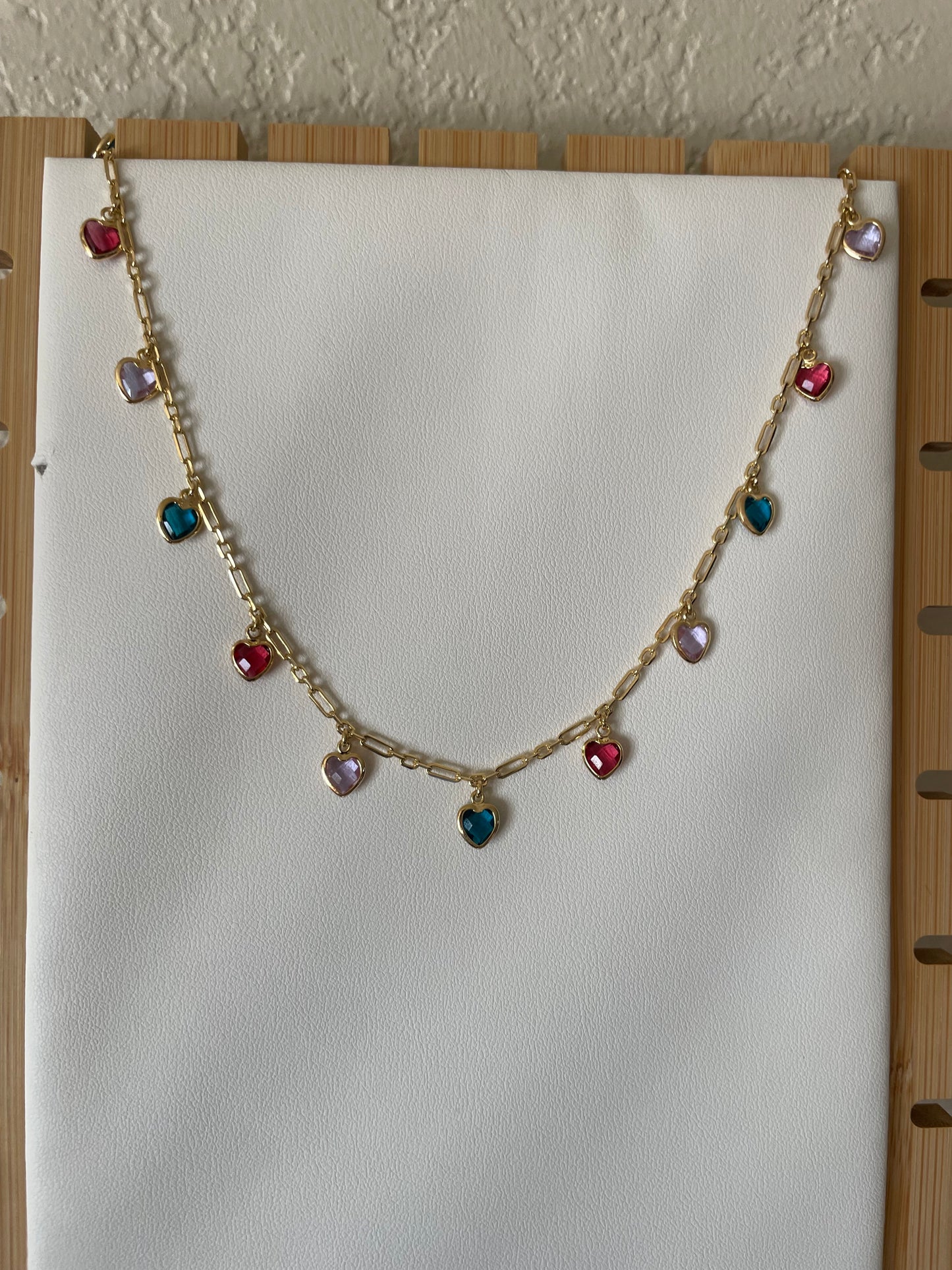 Valentine charm hearts necklace πππ