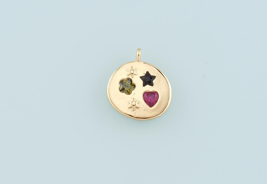 Gold pendant charm