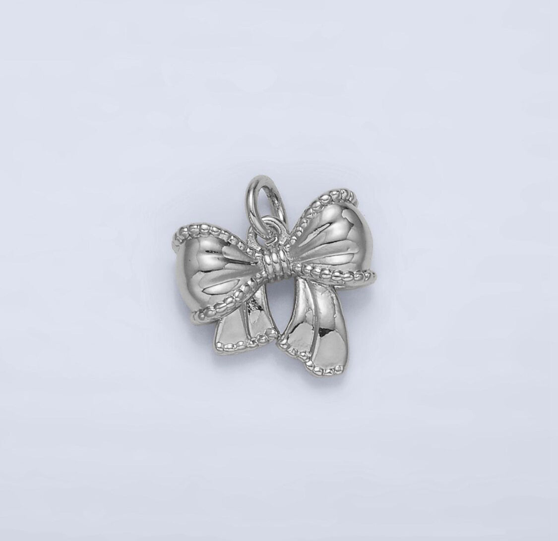 Silver “it girl” bow