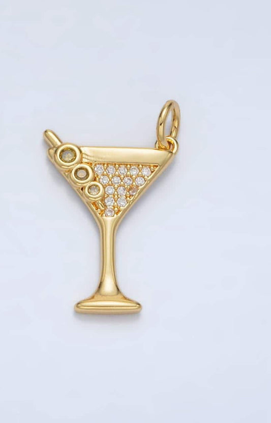 Martini gold charm