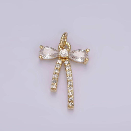 Diamond bow charm