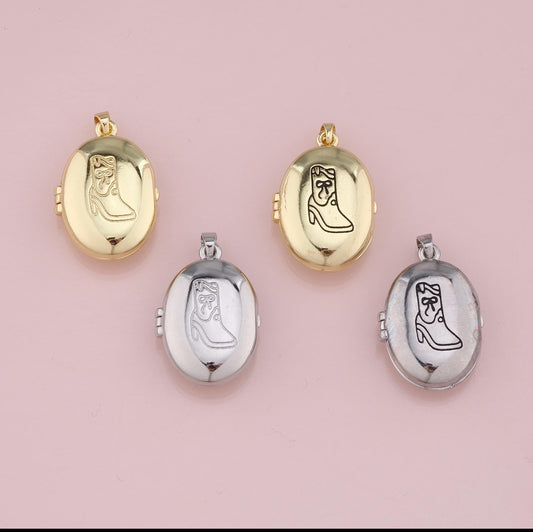 Gold boot locket