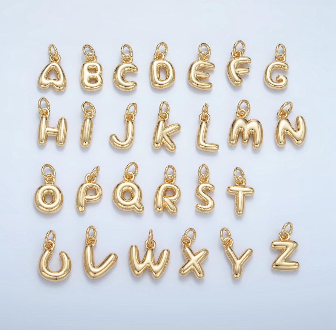 Gold ballon letters