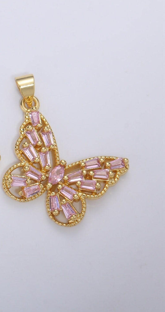 Butterfly pink charm