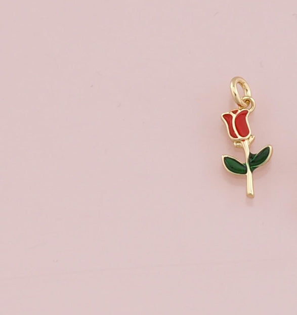 Red rose charm