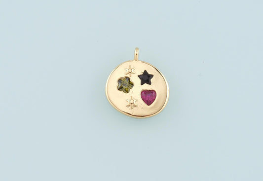 Gold pendant charm
